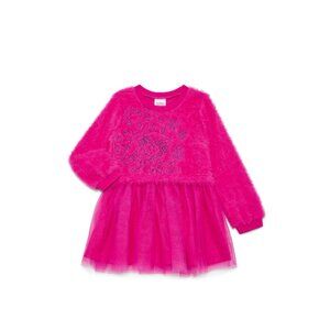 Strawberry Shortcake Toddler Girls Eyelash Knit Tutu Dress Long Sleeve